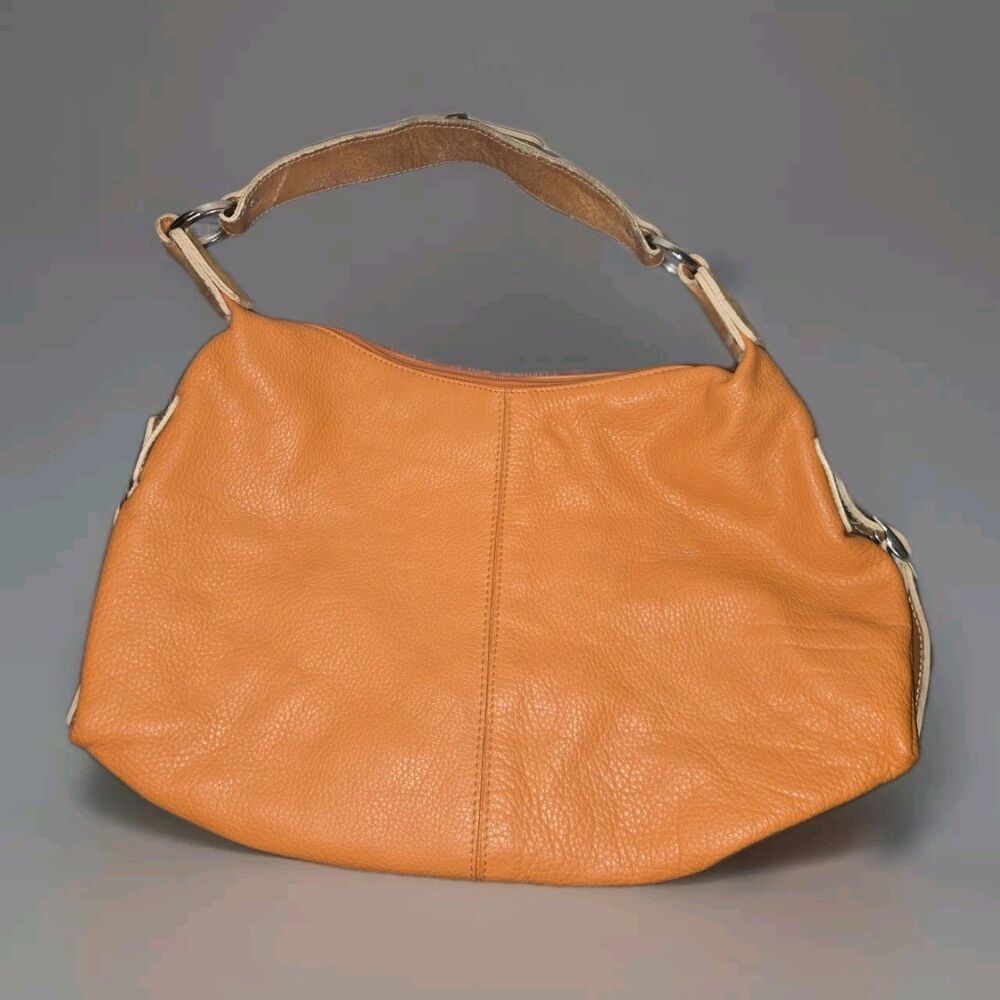 Christina In Pell 🇮🇹  Italian Leather Orange Boho Shoulder Bag